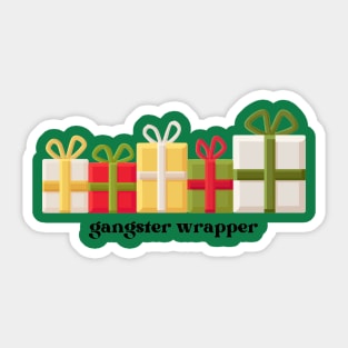 gangster wrapper Christmas presents Sticker